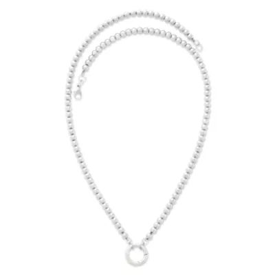 Beaded Chain Changeable Charm Necklace in Sterling Silver - Image 3