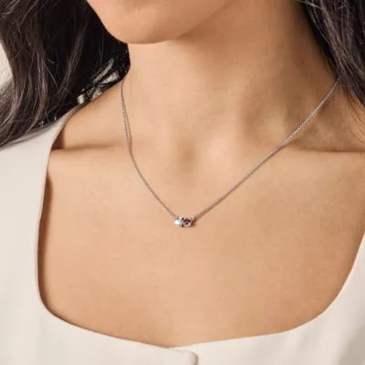 Wrapped Up in Love Gemstone Necklace in Sterling Silver - Image 4