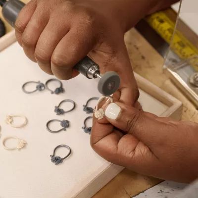 Rose Changeable Charm Holder Necklace in Sterling Silver - Image 5