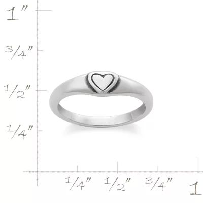 Child's Cherished Heart Ring in Sterling Silver - Image 2