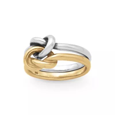 Original Lovers' Knot Ring in Sterling Silver and 14K Yellow Gold - Image 2