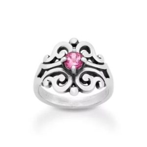 Spanish Lace Birthstone Ring in Sterling Silver or 14K Yellow Gold