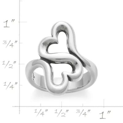 Heart to Heart Ring in Sterling Silver - Image 2
