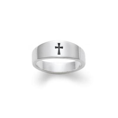 Small Crosslet Ring in Sterling Silver