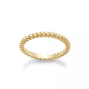 Small Twisted Wire Ring in 14K Yellow Gold