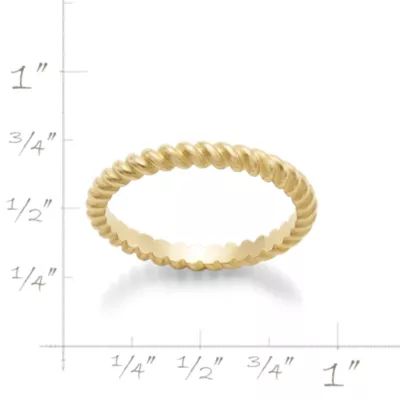 Small Twisted Wire Ring in 14K Yellow Gold - Image 3