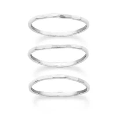 Delicate Forged Rings in Sterling Silver or 14K Yellow Gold - Image 2