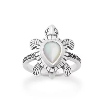 Turtle Gemstone Ring in Sterling Silver