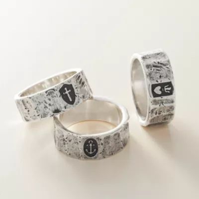 Forged Faith, Hope and Love Ring in Sterling Silver - Image 4
