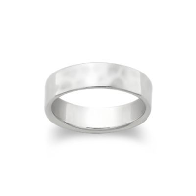 Hammered Band in Sterling Silver