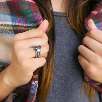 Cherished Birthstone Ring in Sterling Silver or 14K Yellow Gold - Image 6