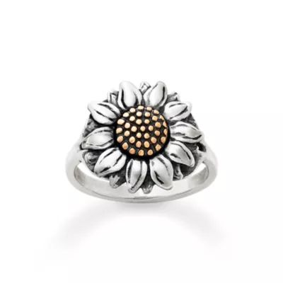 Wild Sunflower Ring in Sterling Silver and Bronze
