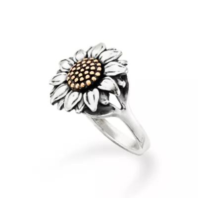 Wild Sunflower Ring in Sterling Silver and Bronze - Image 2
