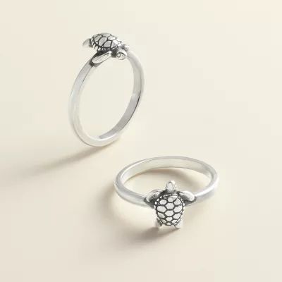 Sea Turtle Ring in Sterling Silver - Image 2