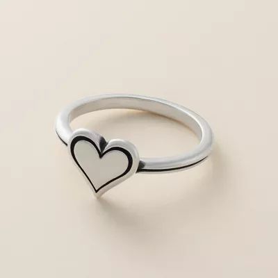 Delicate Heart Ring in Sterling Silver - Image 2