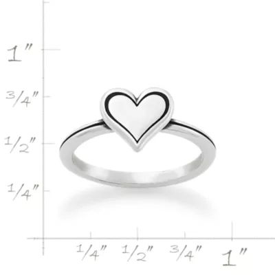 Delicate Heart Ring in Sterling Silver - Image 5