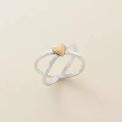 Cross Your Heart Ring in Sterling Silver and Bronze - Image 2