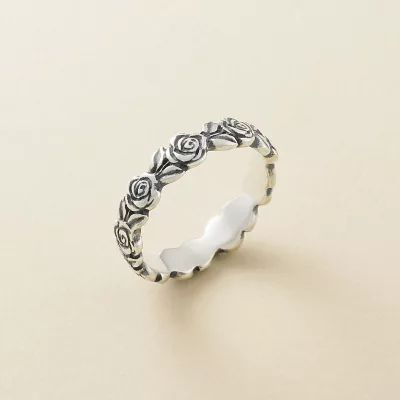 Rose Ring in Sterling Silver or 14K Yellow Gold - Image 2