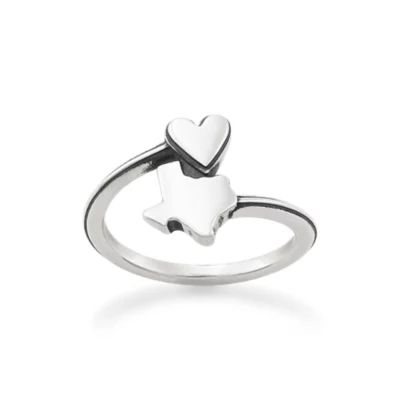 A Heart as Big as Texas Ring in Sterling Silver