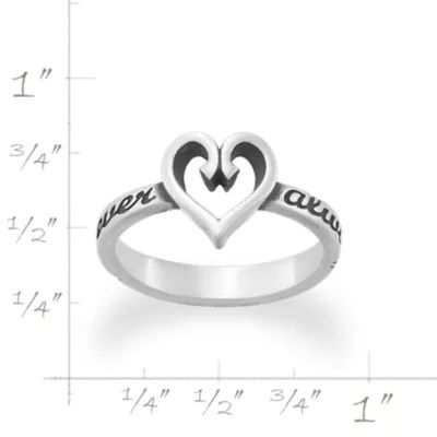 "Forever and Always" Heart Ring in 14K Yellow Gold - Image 6