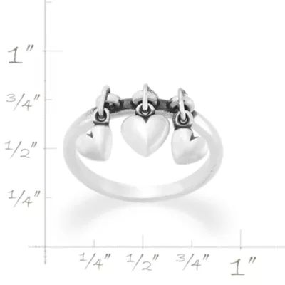 Heart Drops Ring in Sterling Silver - Image 5
