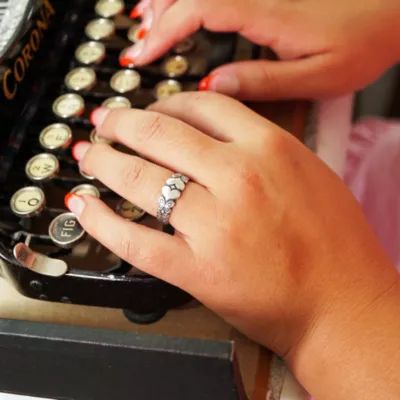 Hearts and Butterflies Ring in Sterling Silver - Image 5