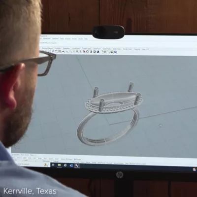 Beaded Horizon Gemstone Ring in Sterling Silver - Image 6