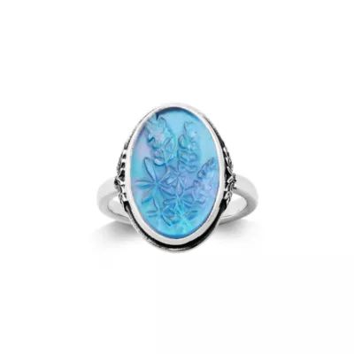 Sculpted Bluebonnet Layered Gemstone Ring in Sterling Silver