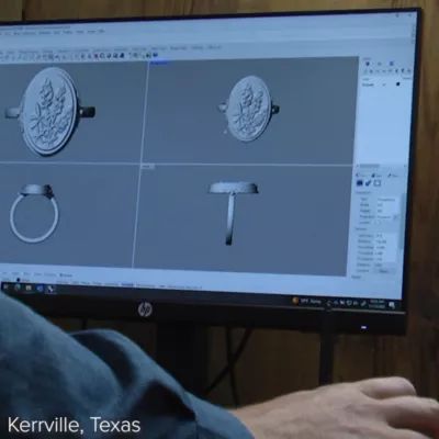 Sculpted Bluebonnet Layered Gemstone Ring in Sterling Silver - Image 7