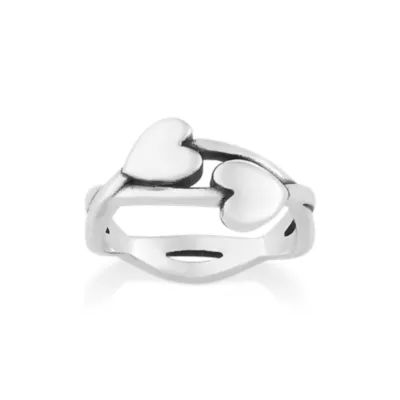 Hearts Entwined Ring in Sterling Silver