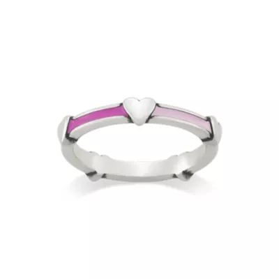 Squiggle and Enamel Ring Stack - Image 4