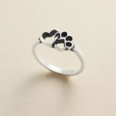 Furry Friends Heart Ring in Sterling Silver - Image 2