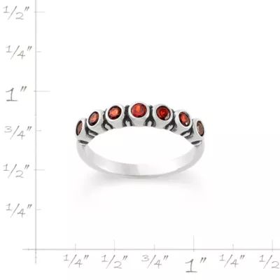 Gemstone Stacker Ring in Sterling Silver - Image 6