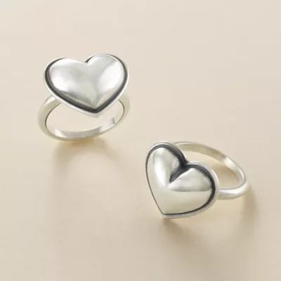 Full Heart Ring in Sterling Silver - Image 3