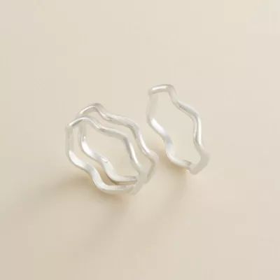 Squiggle Ring Set in Sterling Silver - Image 2