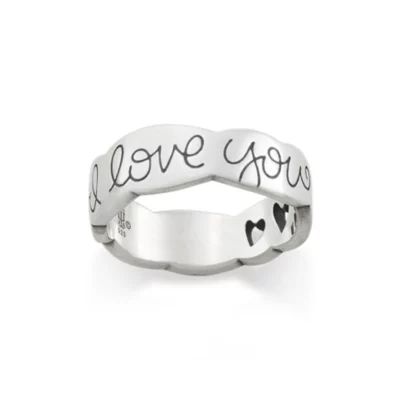 I Love You Mom Ring in Sterling Silver