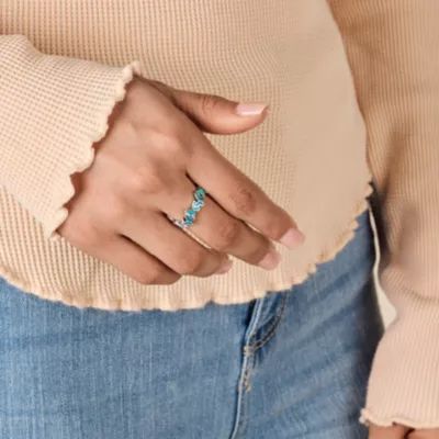 Enamel Connected Butterflies Ring in Sterling Silver - Image 5