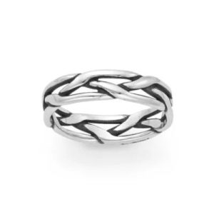 Tresse Wedding Ring in Sterling Silver