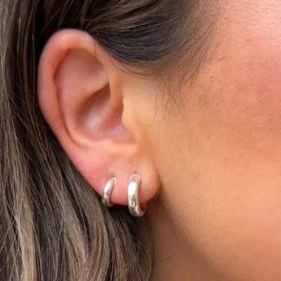 Hinged Huggie Earrings in 14K Yellow Gold - Image 6